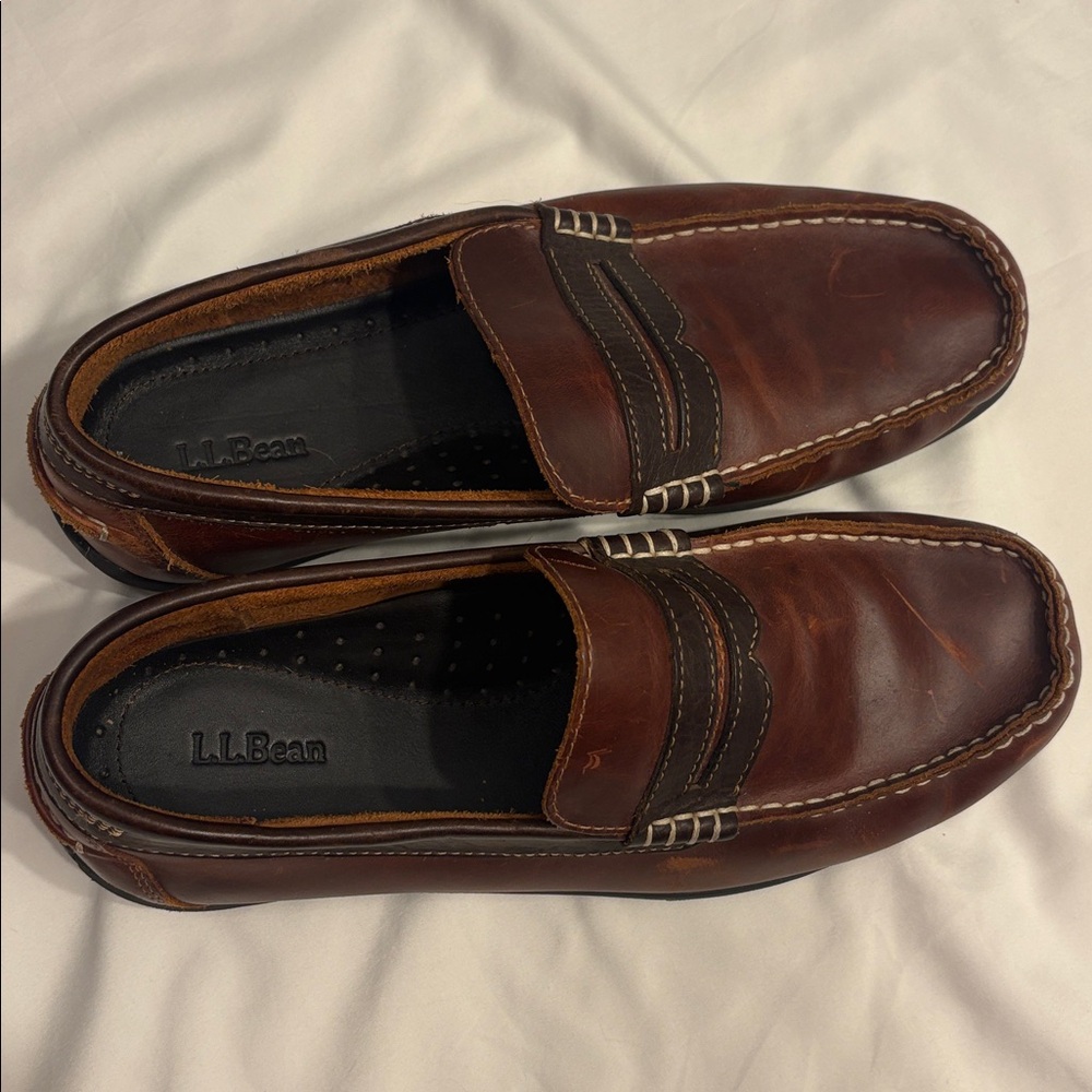 L.L. Bean 10W Men’s Leather Moc Boat / Driving Shoe - Picture 5 of 7